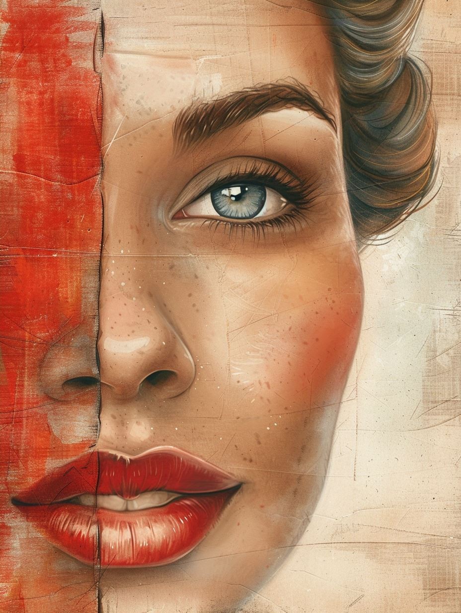 Vintage Parchment Portrait Study - Image 2