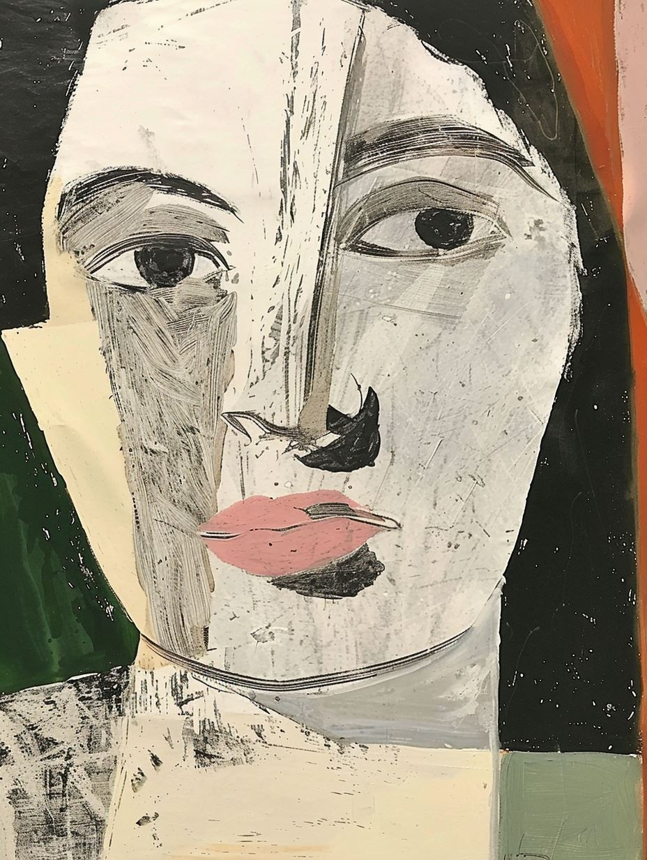 Fragmented Portraits in Cubist Style - Image 1