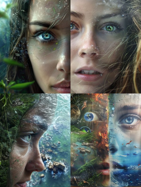 Nature's Gaze: A Surreal Fusion