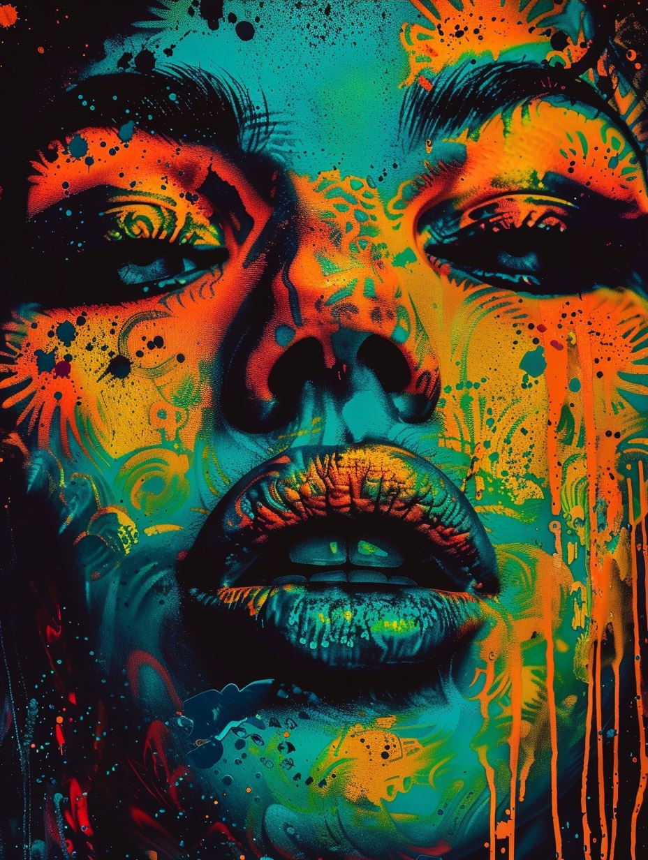 Neon Dreams: Psychedelic Portrait Series - Image 3