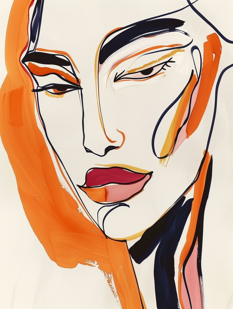 Abstract Modernist Female Portraits - Image 3