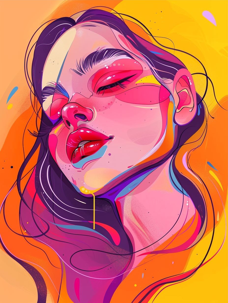 Neon Fluidity Ethereal Portrait - Image 3