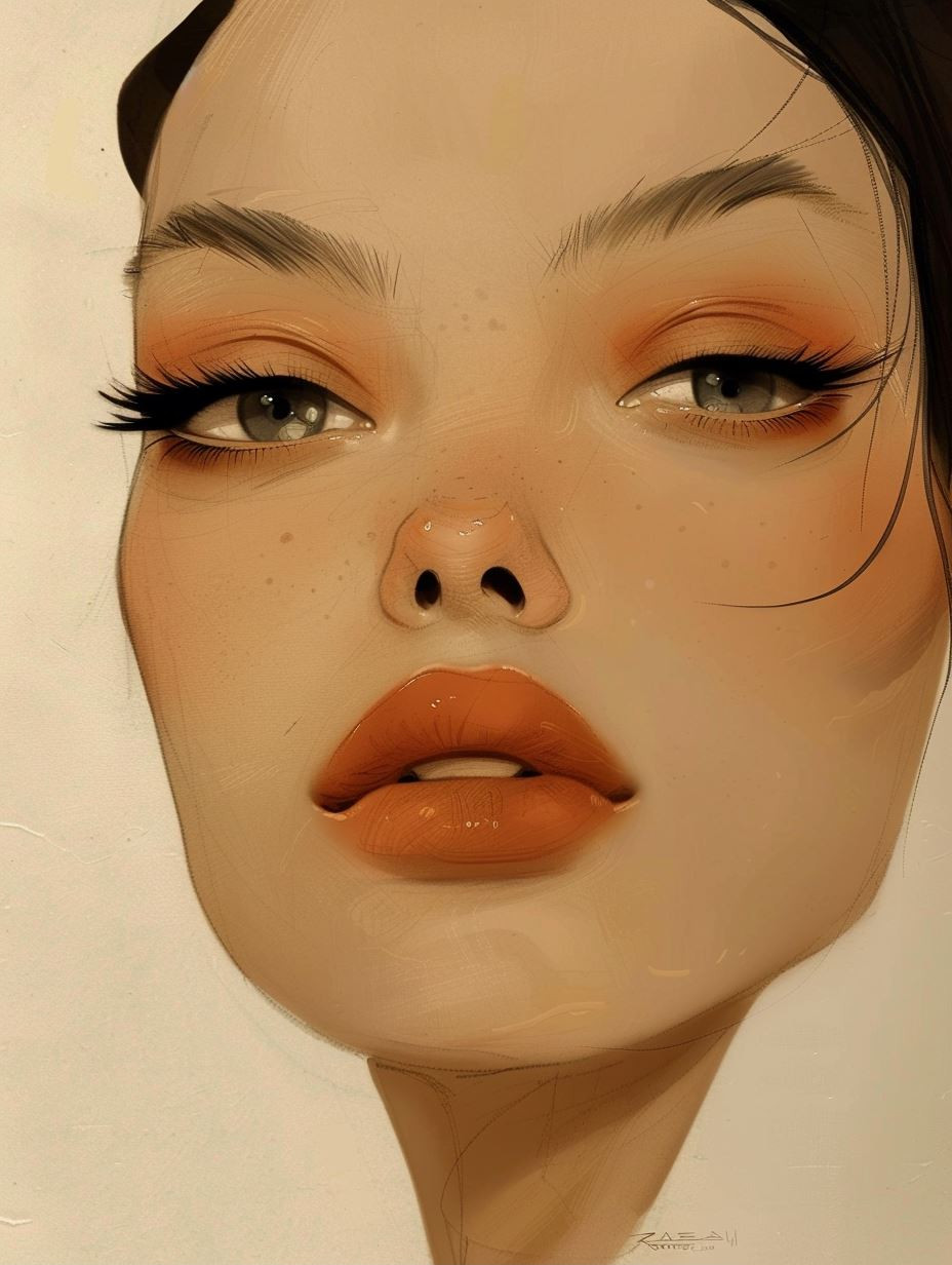 Serene Digital Portrait Study - Image 2