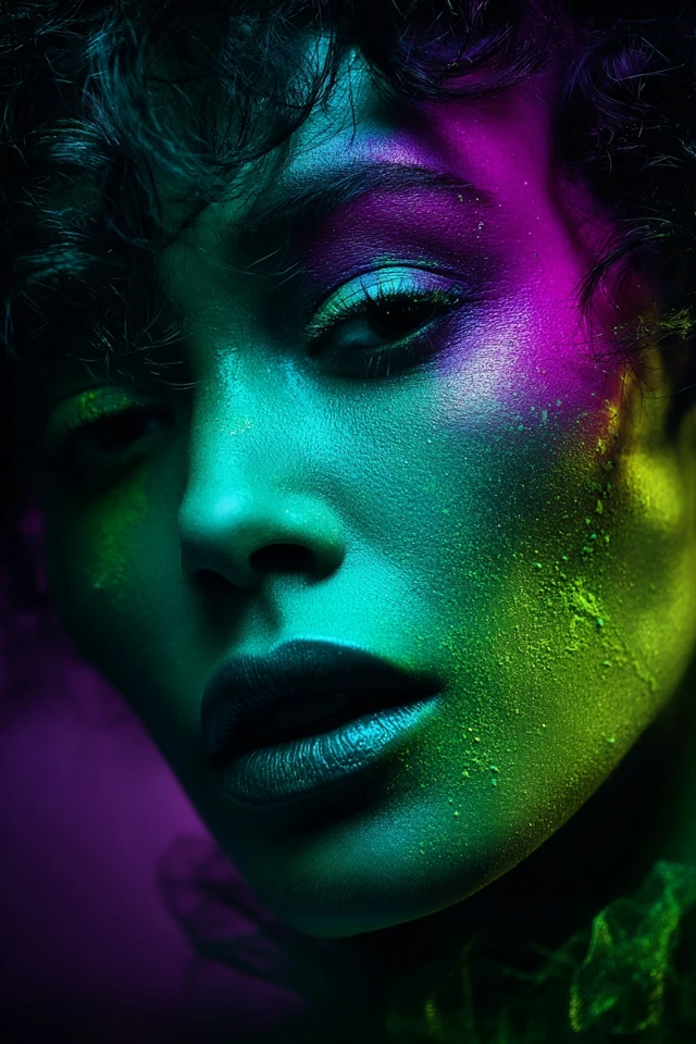 Neon Dreams: A Surrealist Collage - Image 1