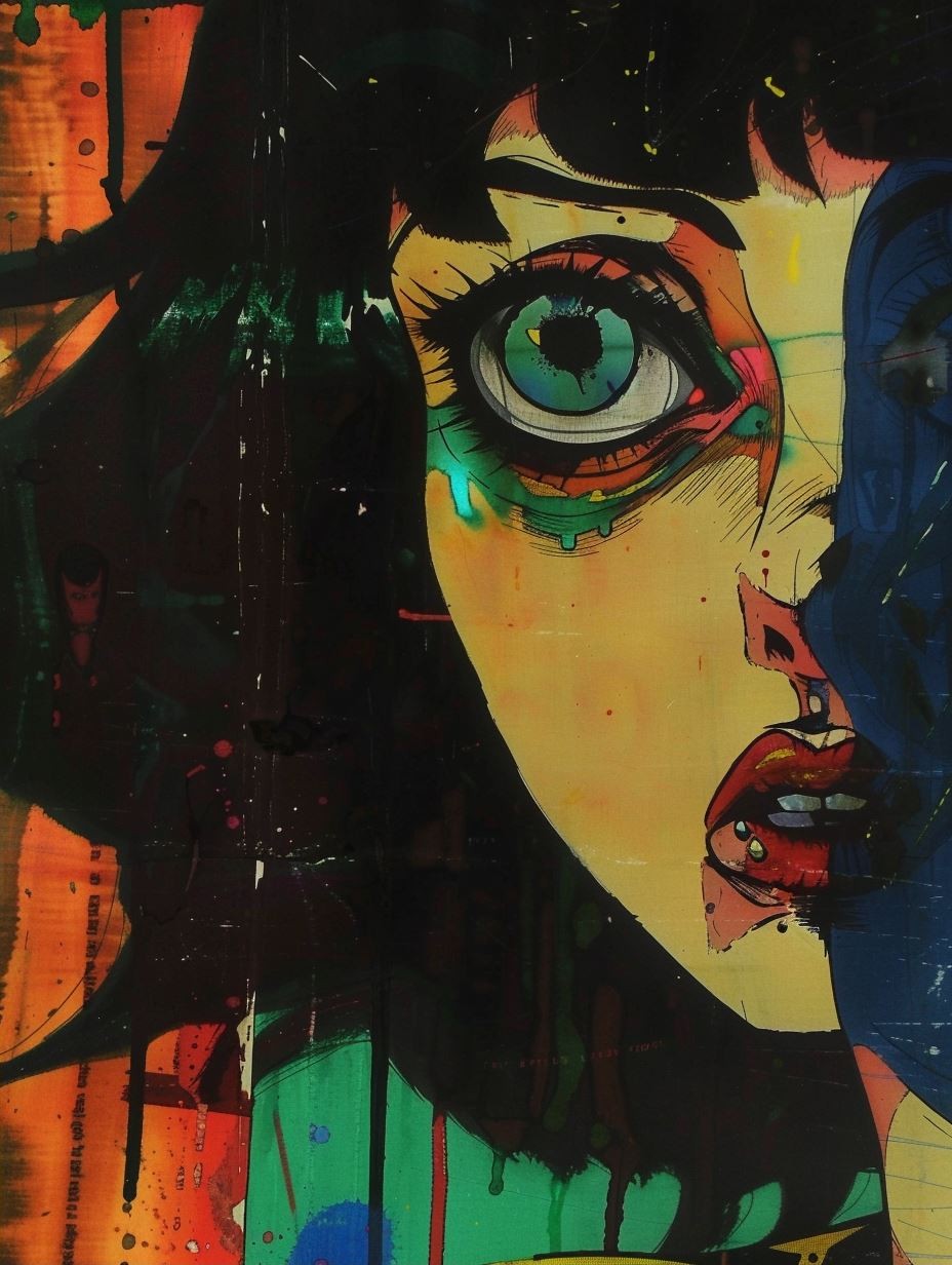 Psychotic Neon Pop Art Portrait - Image 2