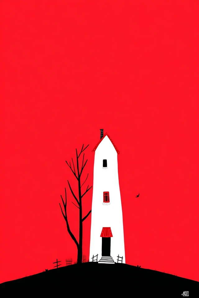 Crimson Minimalist Muse - Image 6