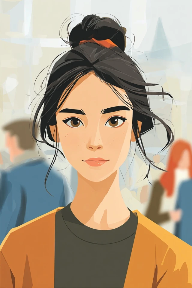 Urban Serenity Portrait - Image 1