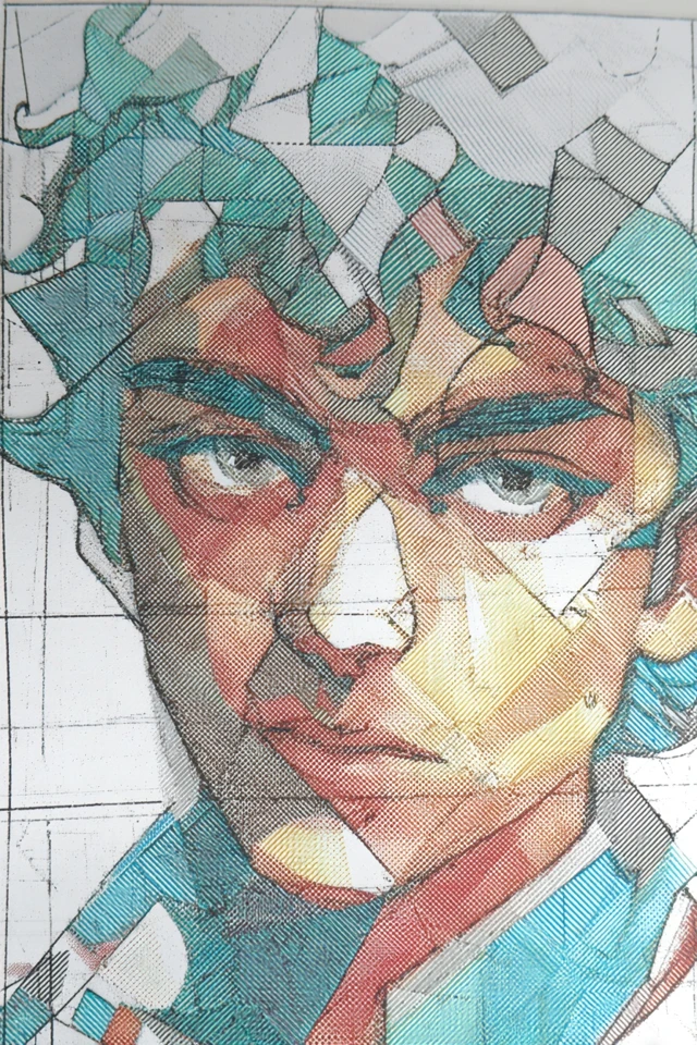 Geometric Dreams in Digital Fragments - Image 1
