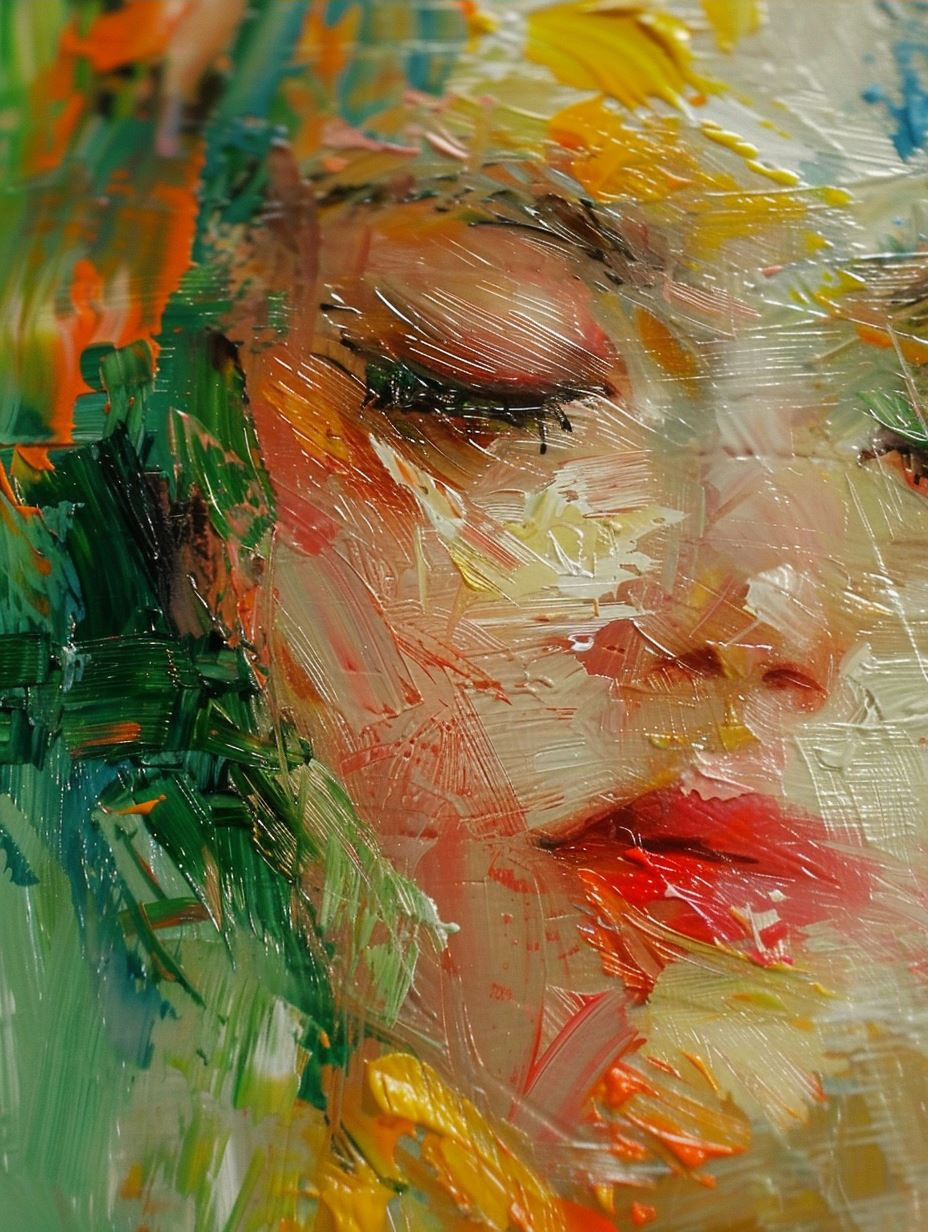 Abstract Impasto Emotional Portraits - Image 3