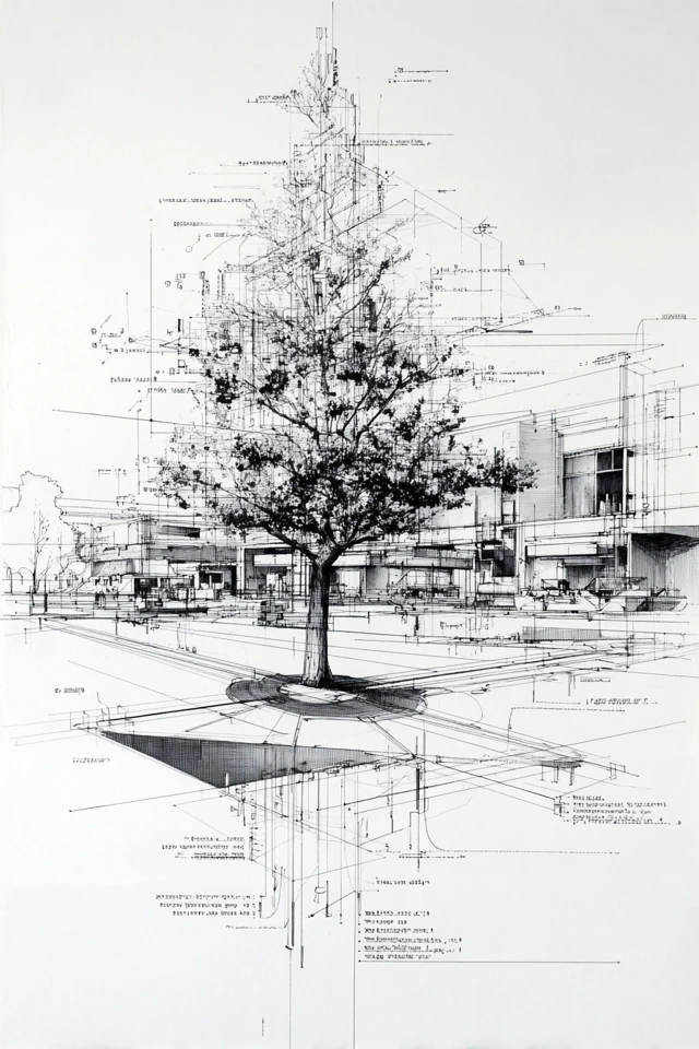 Precision in Pencil: Architectural Sketches - Image 5