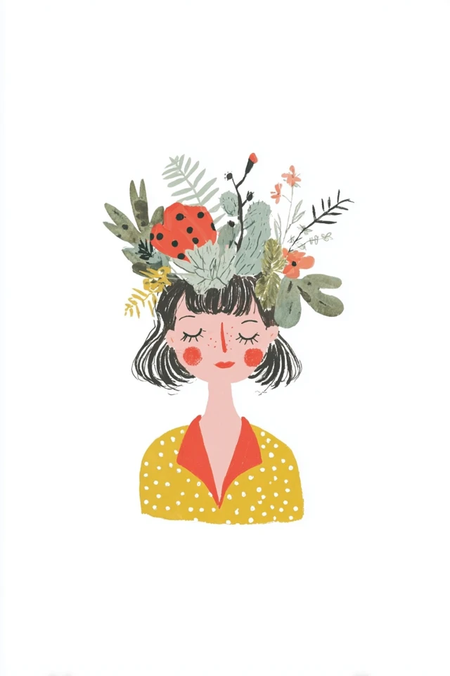 Botanical Dream Portrait - Image 1