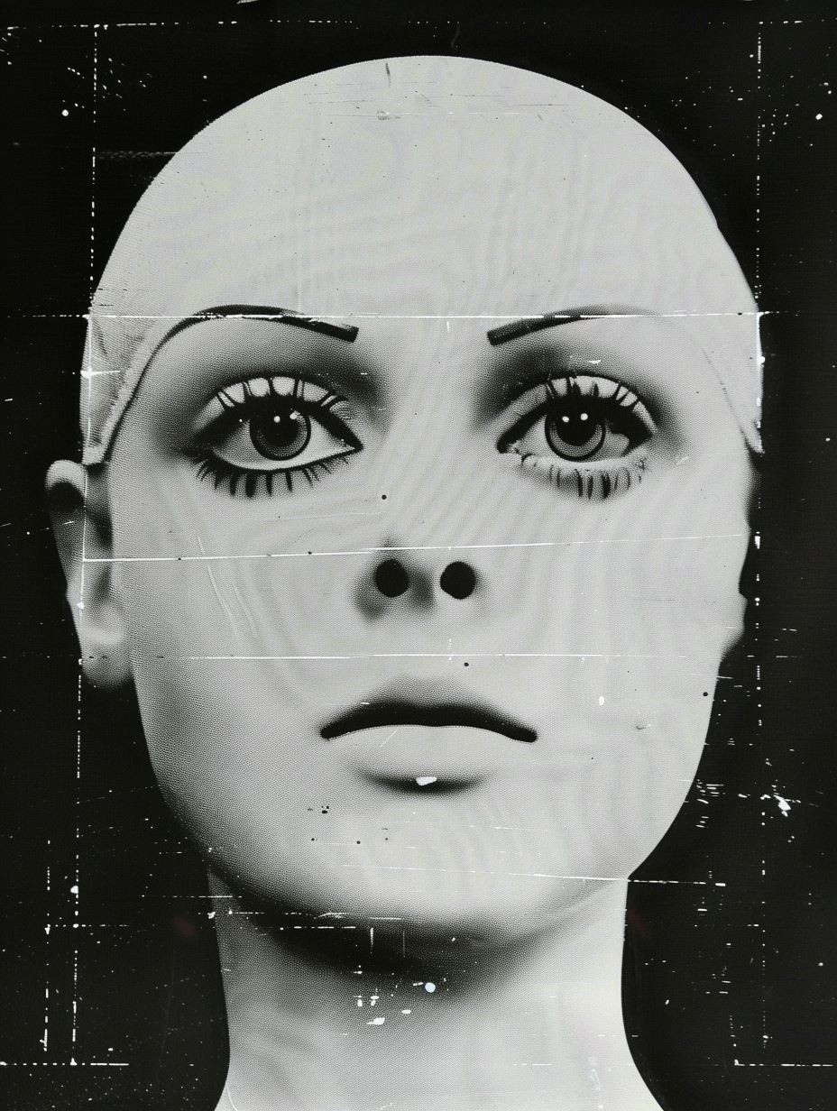 Surrealist Monochrome Portrait Collage - Image 2