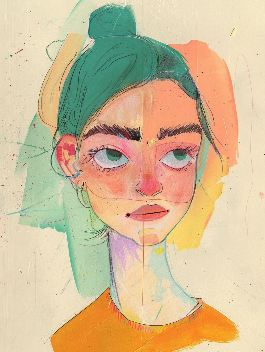 Ethereal Gazes in Digital Watercolor - Image 4