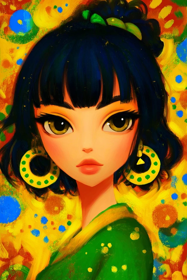 Vibrant Neon Muse - Image 1