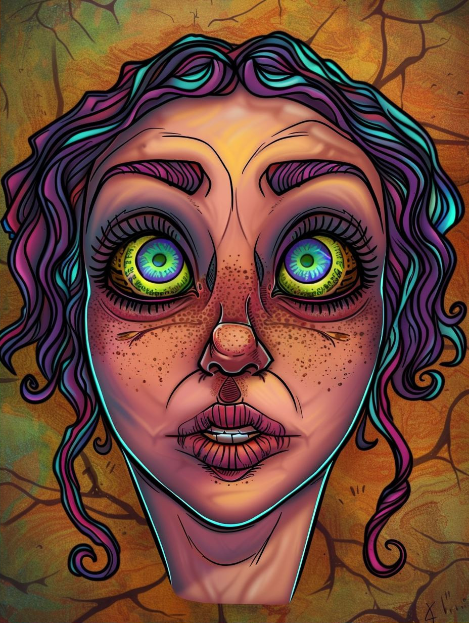 Psychedelic Prism Portrait Art - Image 2