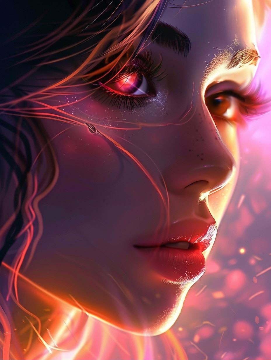 Neon Dreams: Ethereal Portraits - Image 1