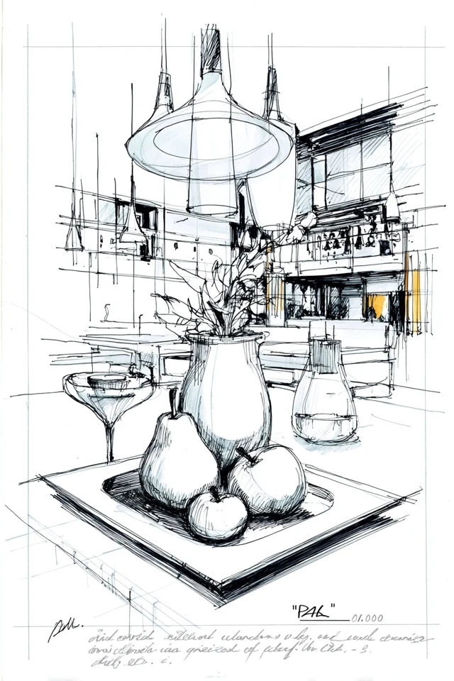 Architectural Ink Portrait - Image 3