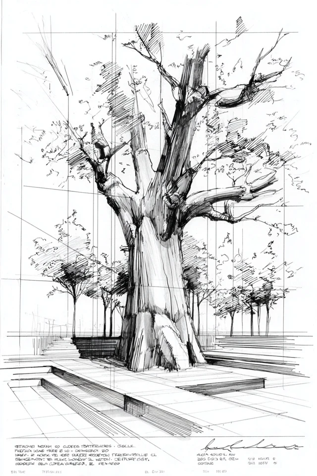 Architectural Ink Portrait - Image 5