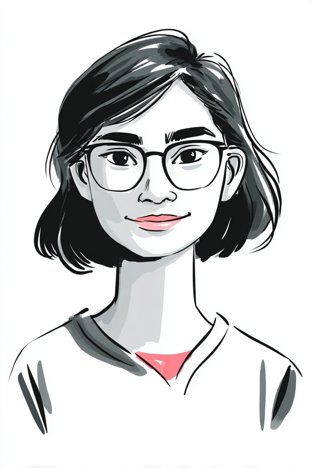 Modern Ink Portrait - Image 1
