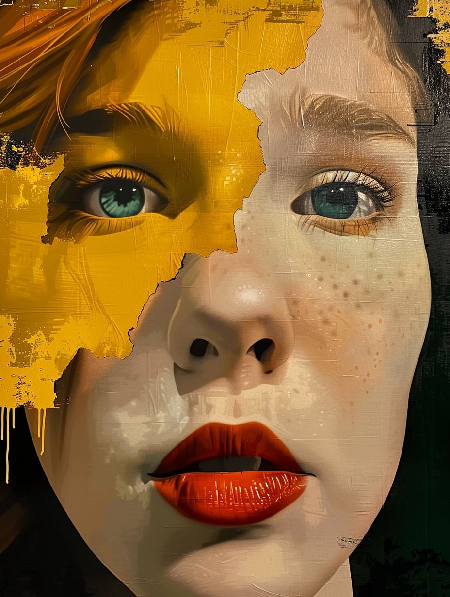Abstract Painted Portraiture Study - Image 4