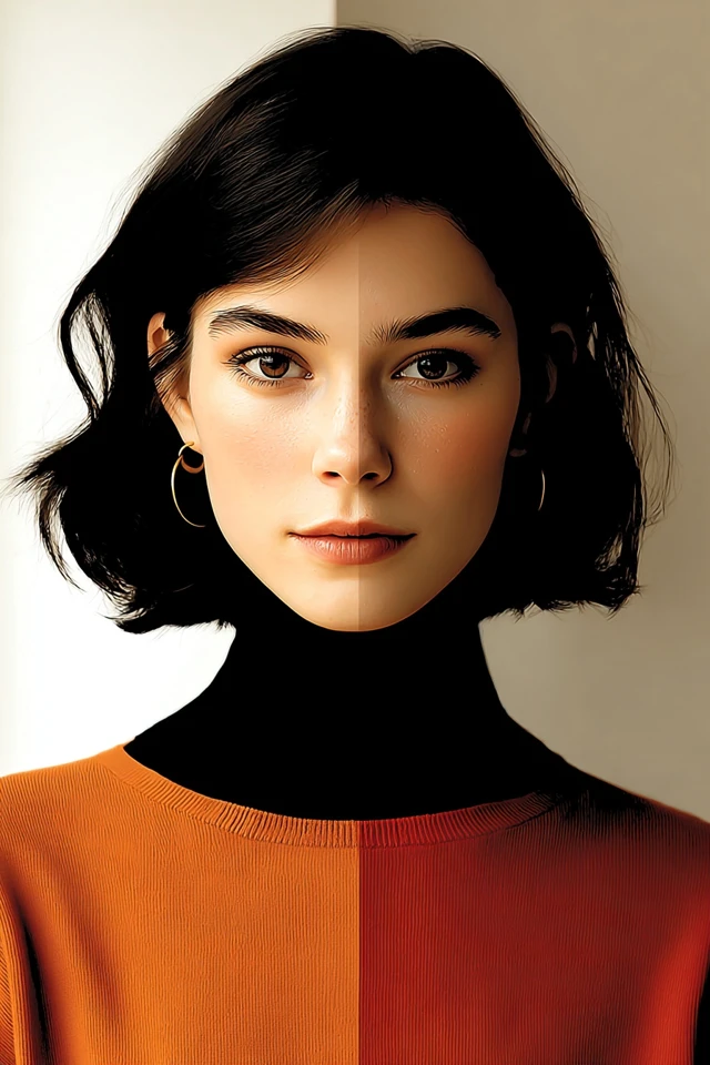 Amber Contrast Portrait