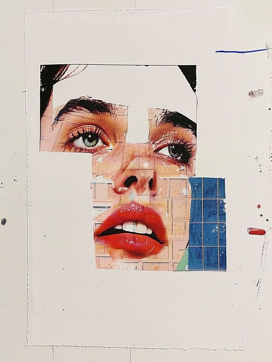 Fragmented Modernist Portrait Collage - Image 4