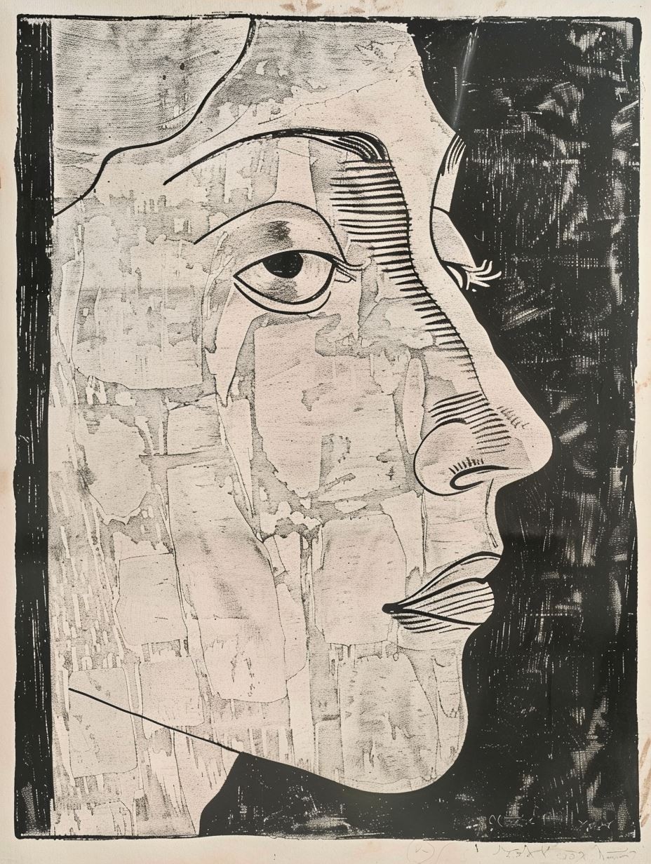 Weathered Portrait of Timeless Grace - Image 3