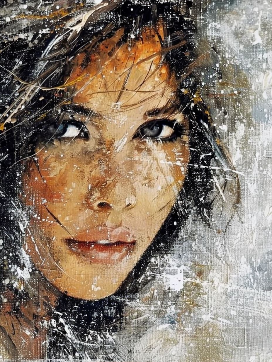 Abstract Gilded Portrait Fragment - Image 2