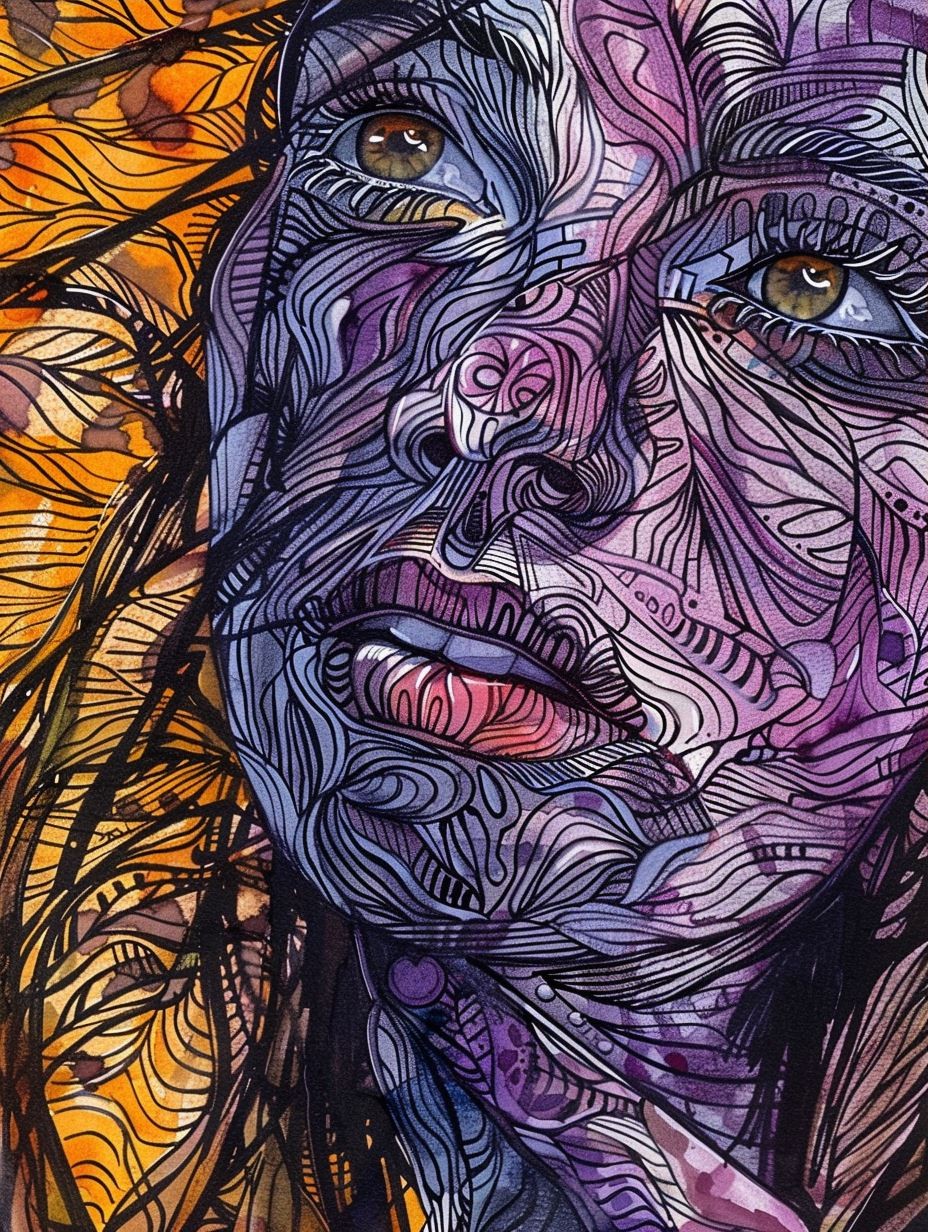 Fragmented Soul in Violet Hues - Image 3