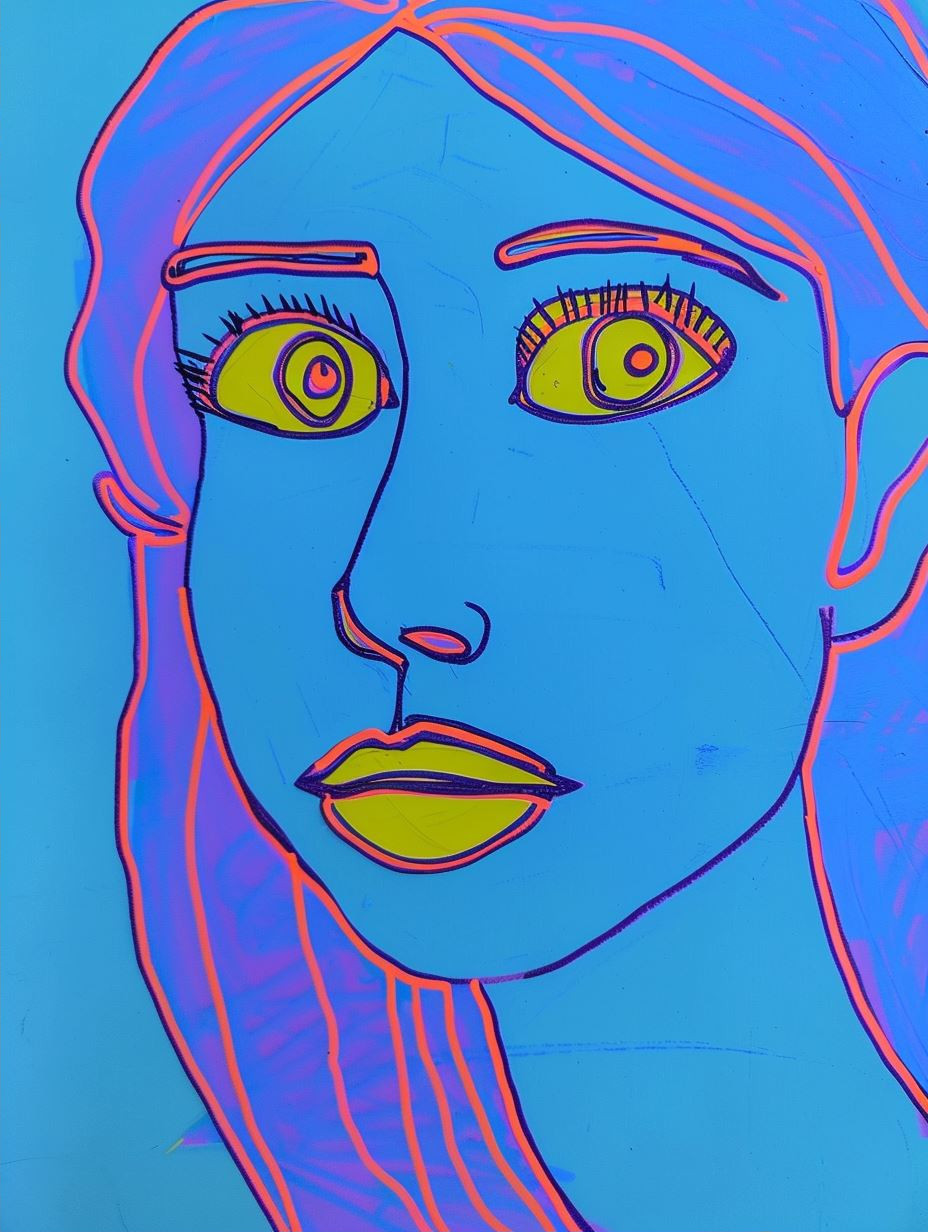 Surreal Neon Portrait Study - Image 2