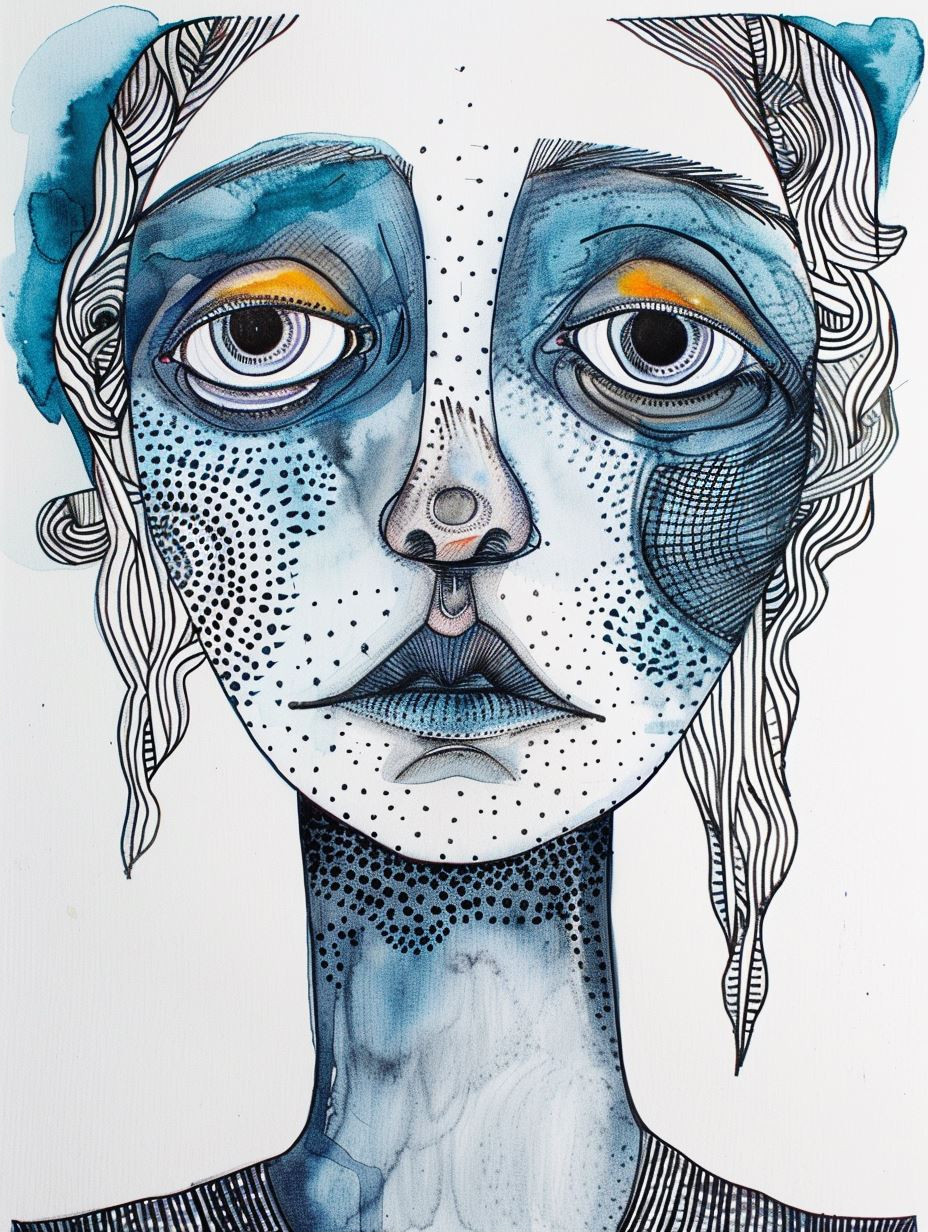 Melancholic Blue Ethereal Portraits - Image 2