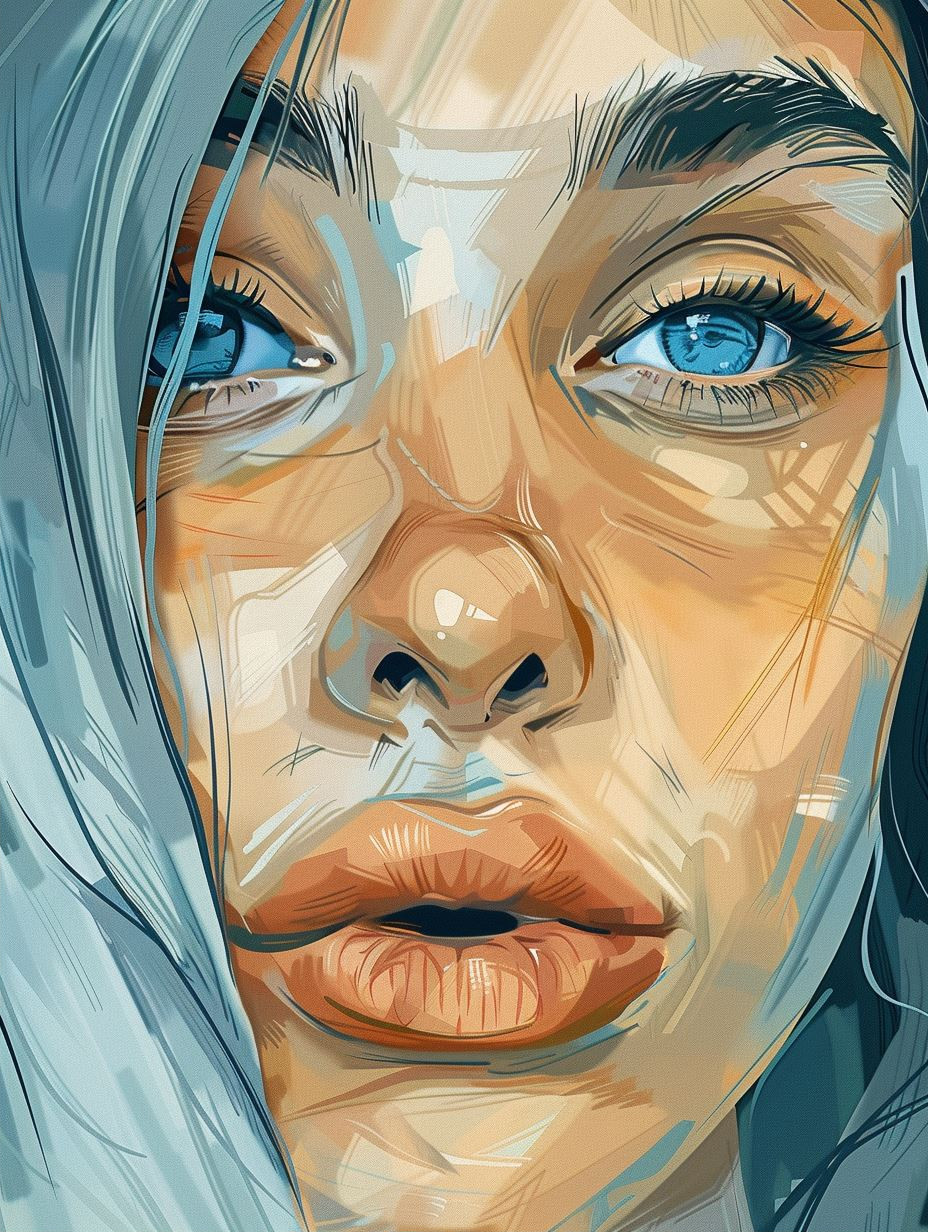 Ethereal Gazes in Digital Oil - Image 2
