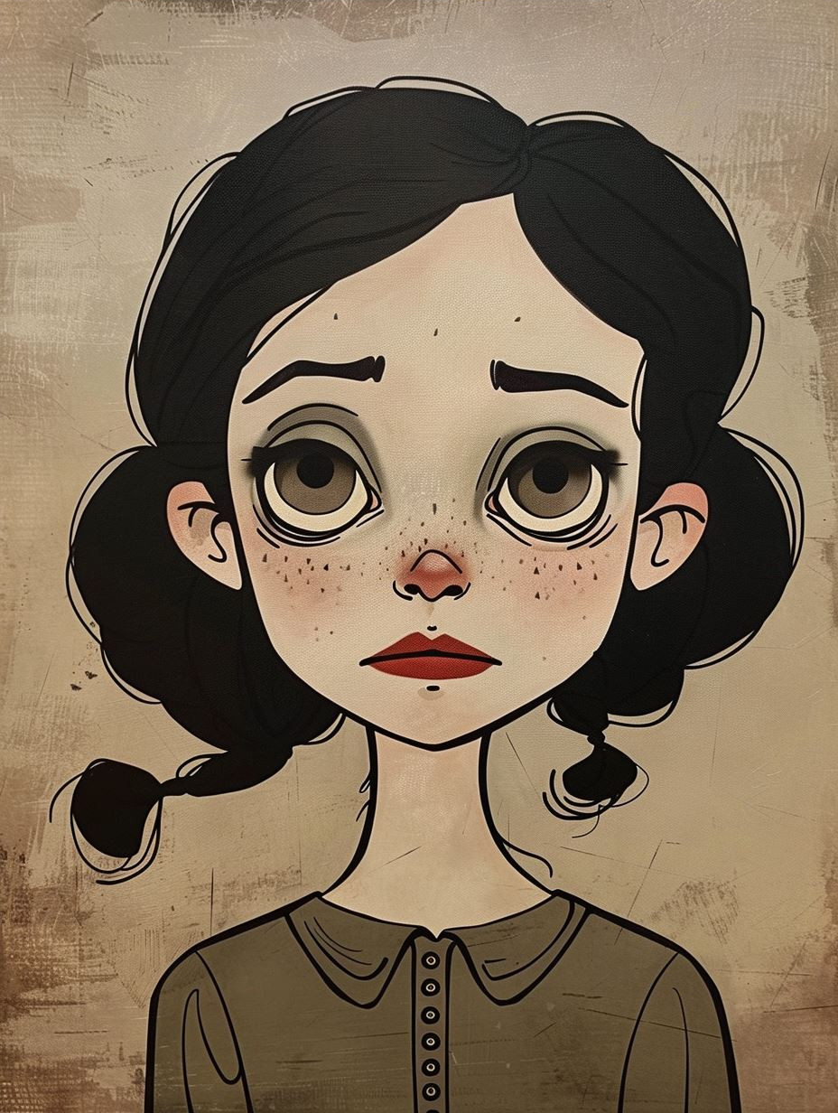 Melancholic Stylized Female Portraits - Image 4