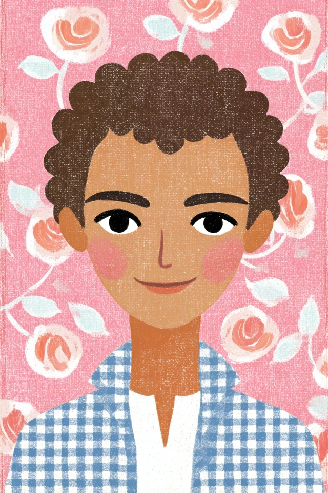 Pastel Floral Portrait - Image 1