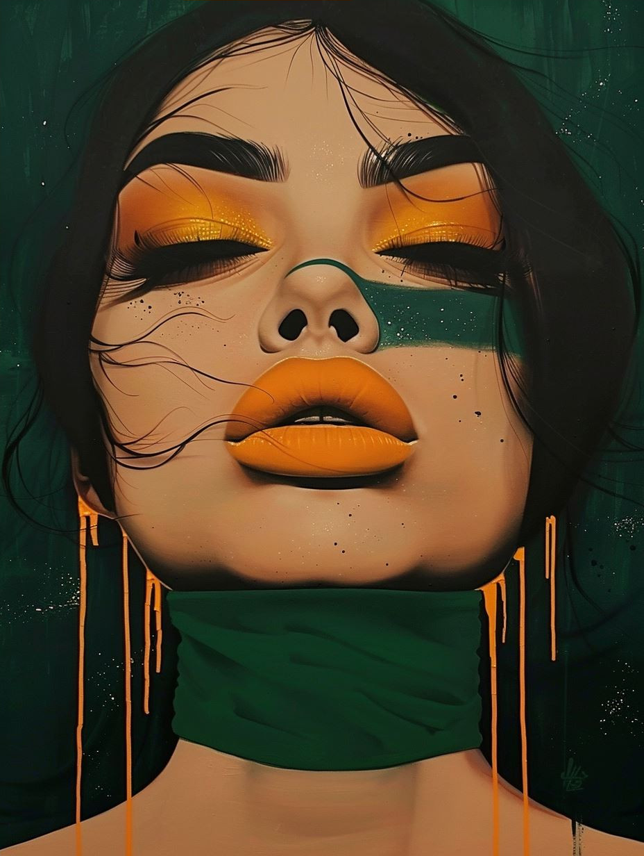 Abstract Gilded Portrait Studies - Image 4