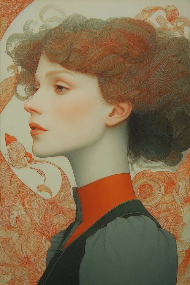 Crimson Swirl Elegance - Image 1
