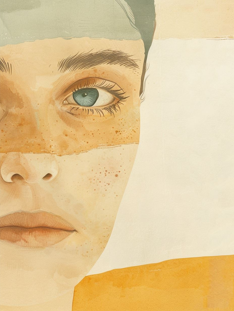 Ethereal Golden Watercolor Profile - Image 2