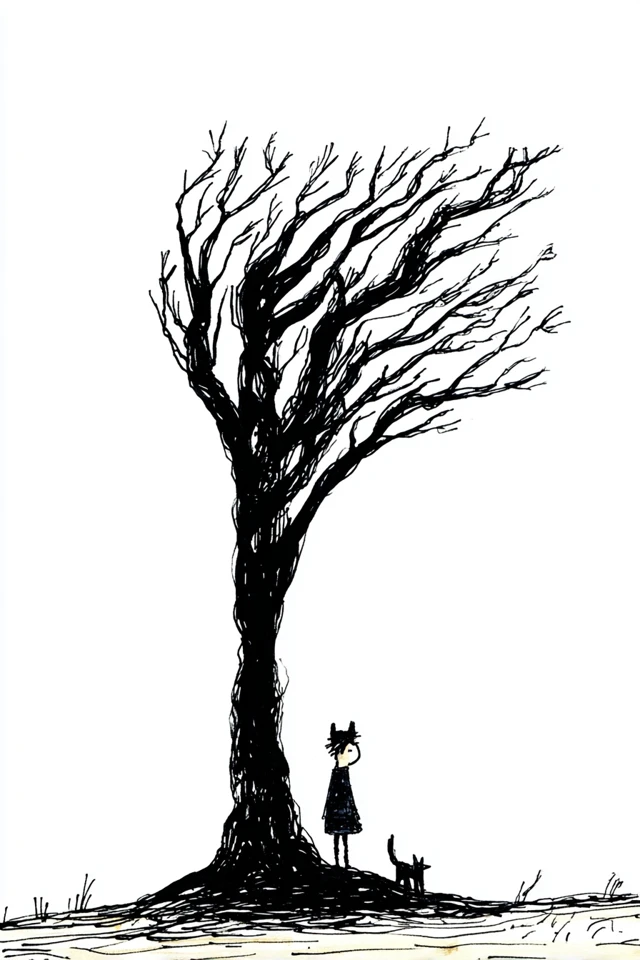 Melancholy Ink Portrait - Image 5