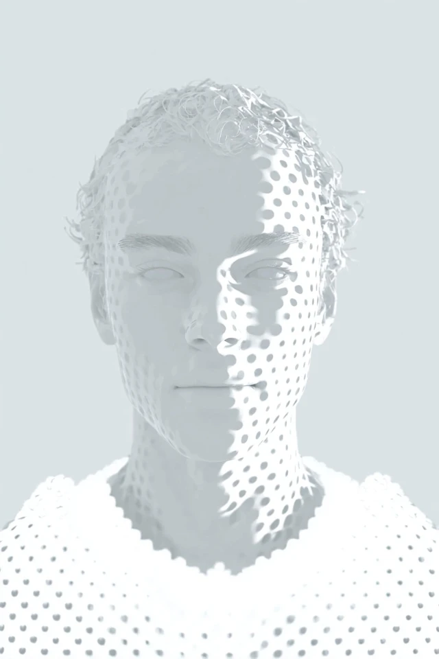 Ethereal Dot Matrix Portrait