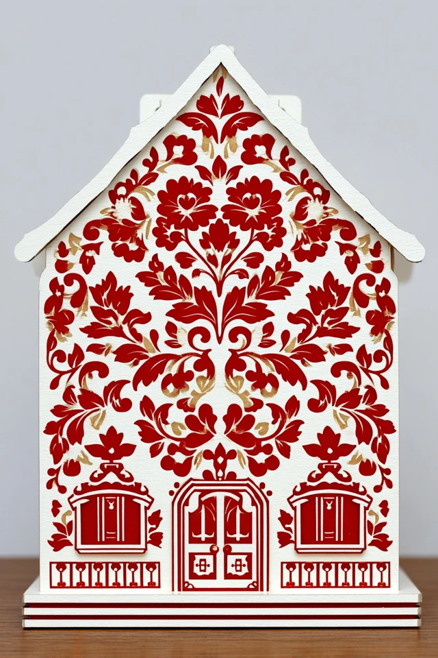 Crimson Floral Portrait - Image 6
