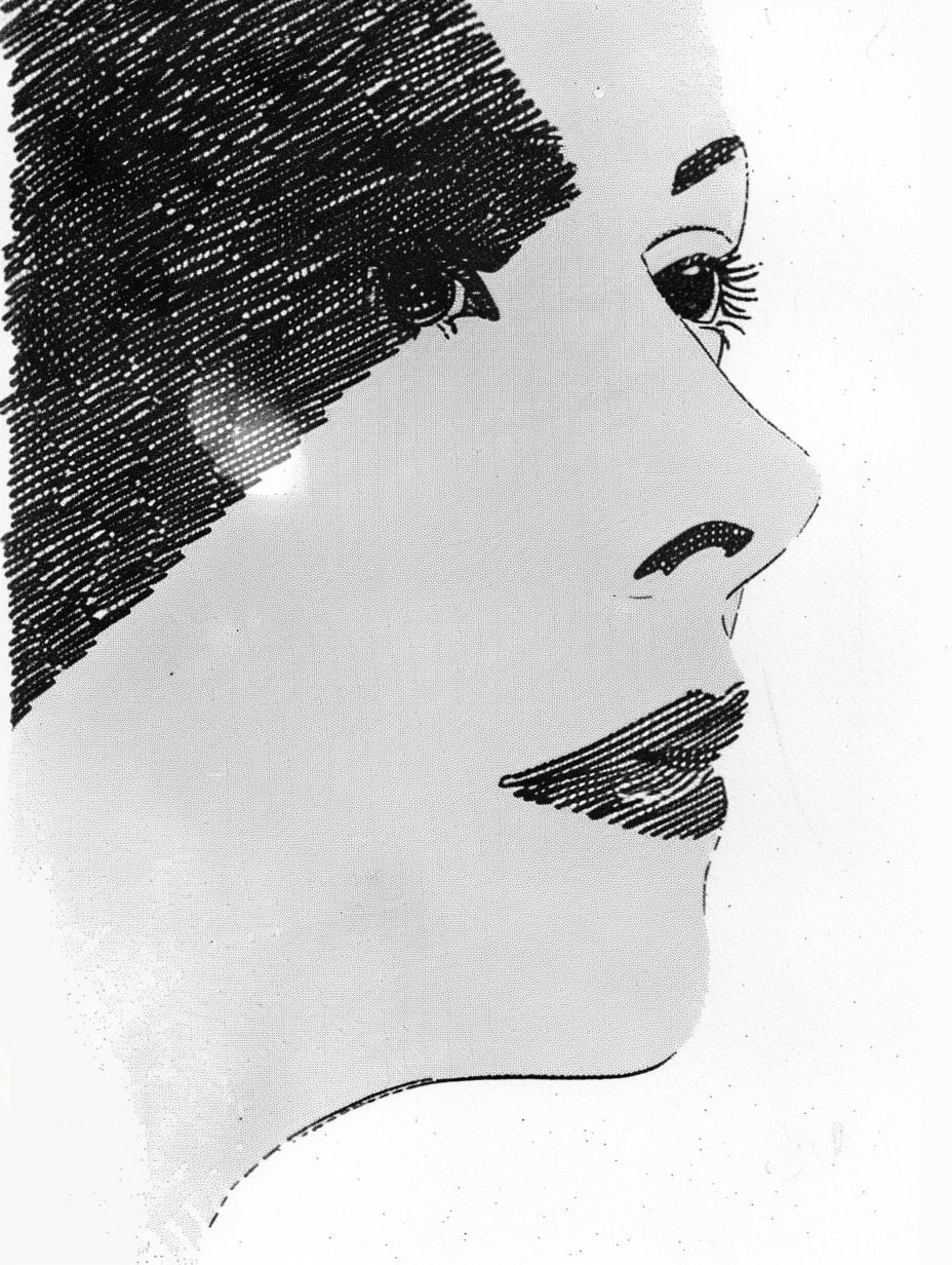 Dramatic Ink Hatching Portrait - Image 4