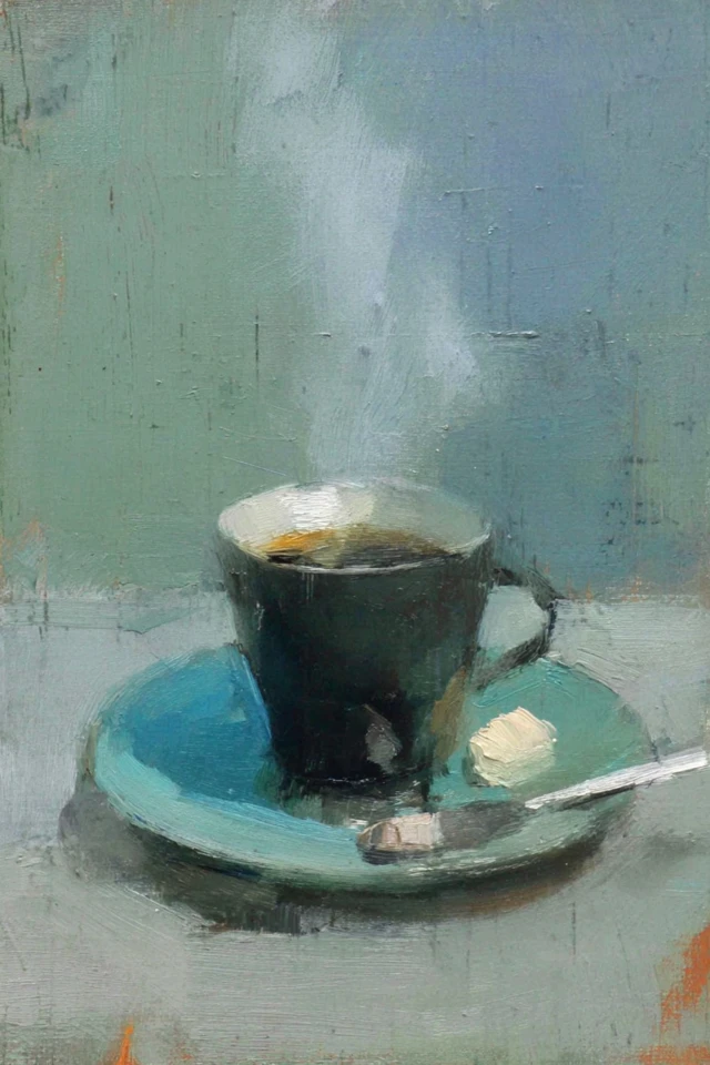 Serene Brushwork Portrait - Image 4
