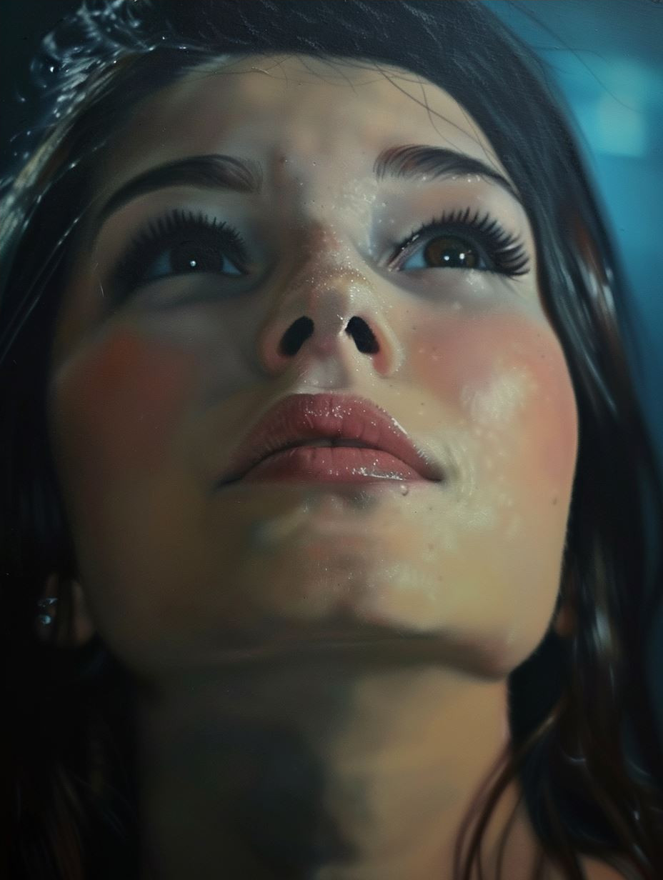 Ethereal Gaze in Cool Light - Image 4
