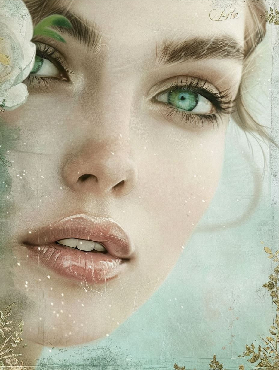 Ethereal Sage Botanical Portrait - Image 3