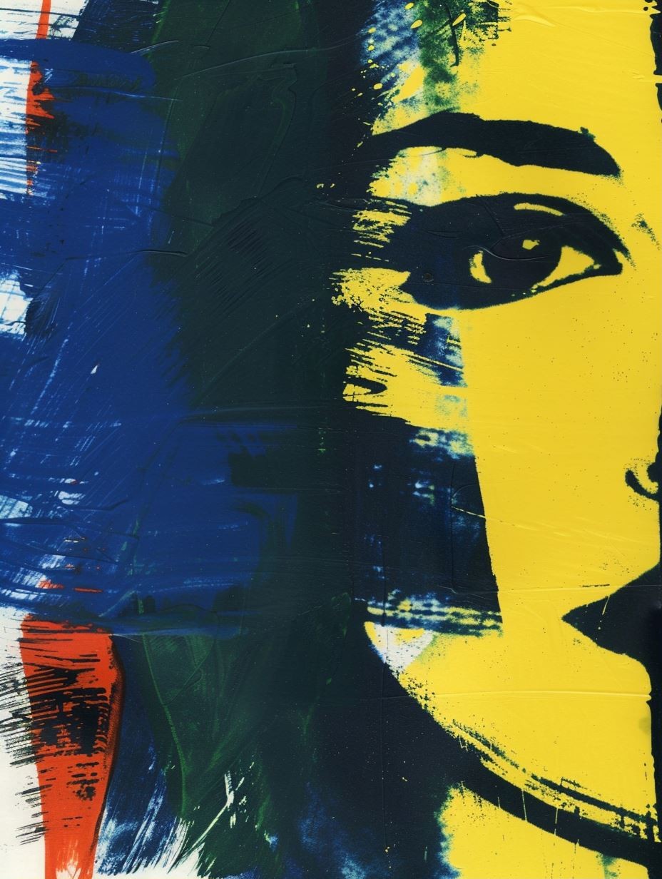 Fragmented Visions in Blue and Gold - Image 1