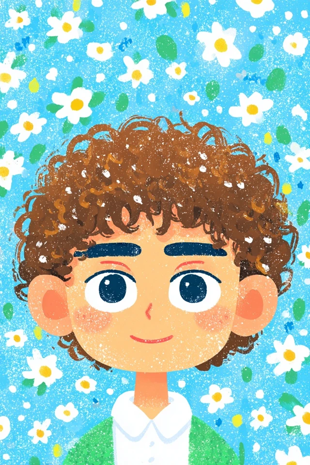 Cheerful Floral Portrait - Image 1