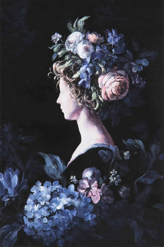 Midnight Blooms: A Surreal Floral Journey - Image 1