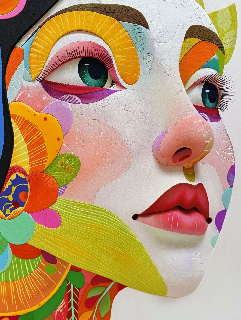 Floral Surrealism Portrait Study - Image 3