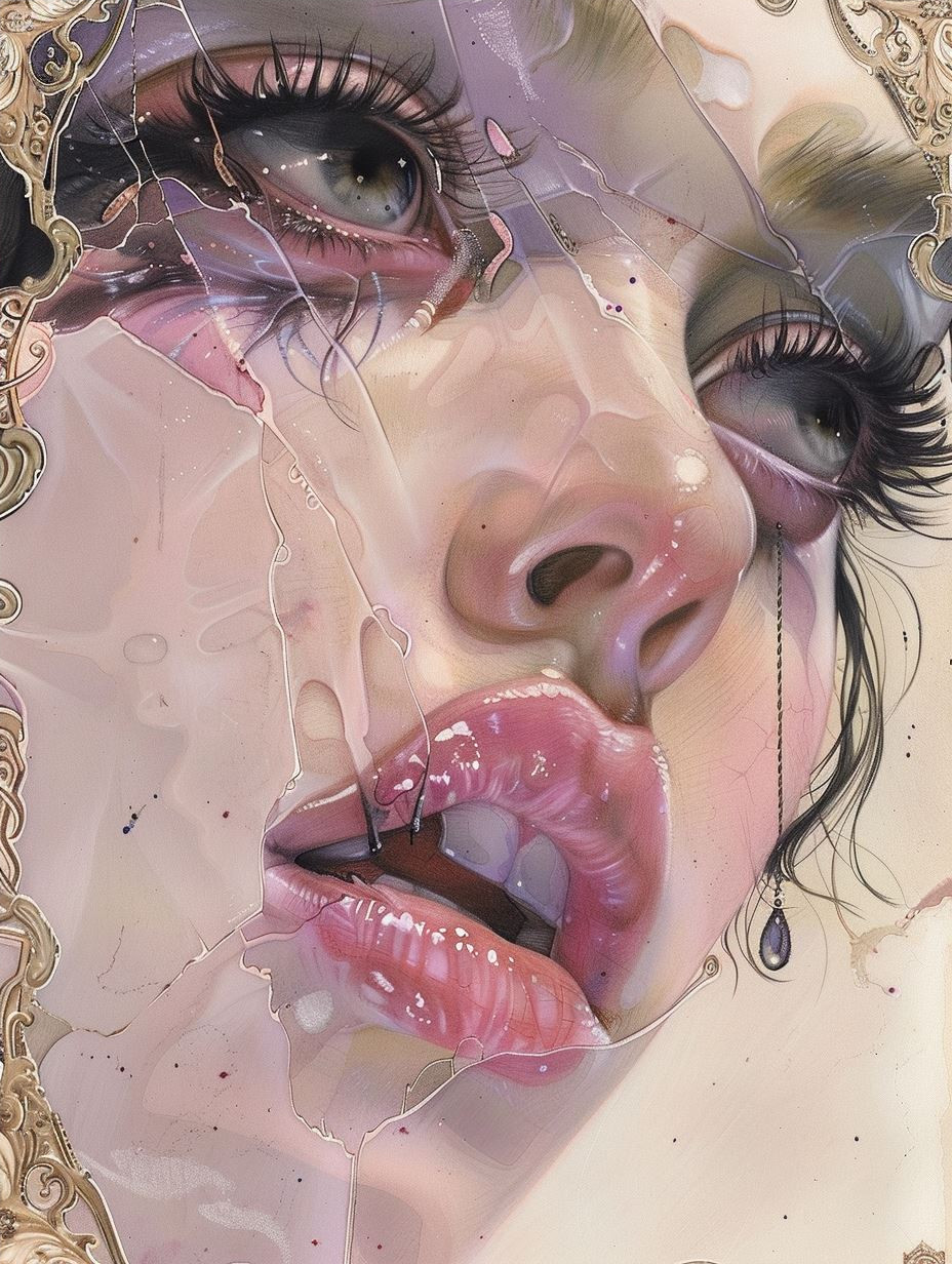 Ethereal Blooms and Dewy Gazes - Image 4