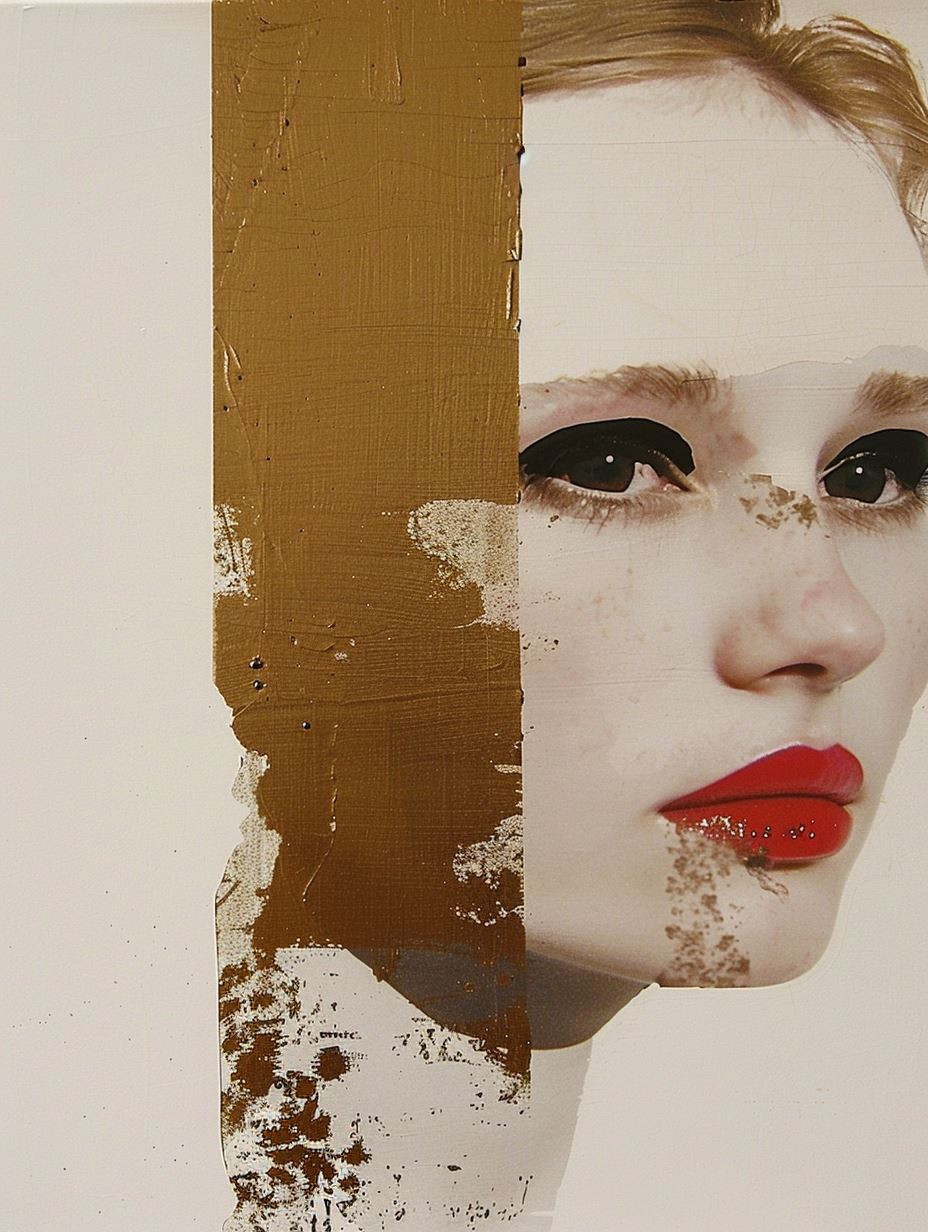 Fragmented Portraits in Gold - Image 2